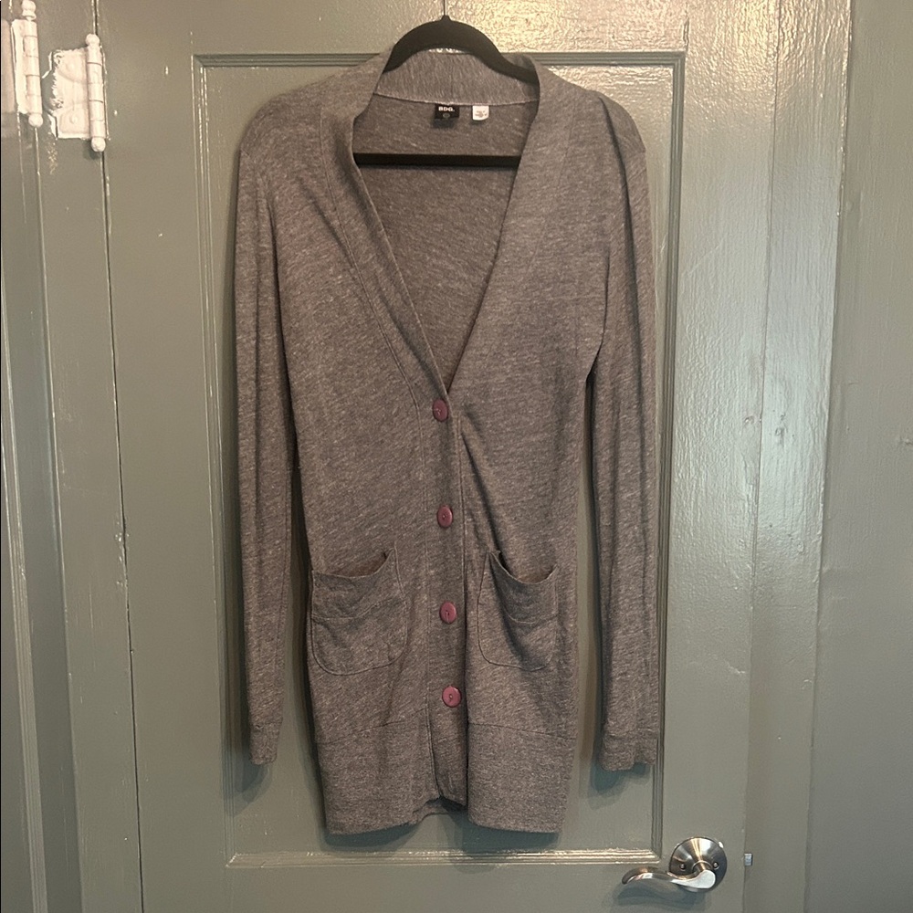 Vintage Y2K BDG Charcoal Button-Up Women's Cardigan